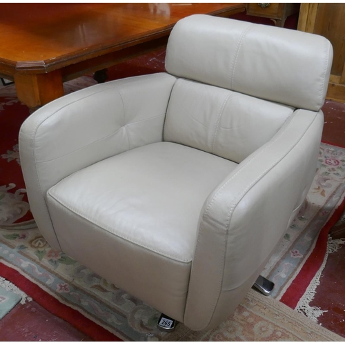 265 - Leather swivel chair