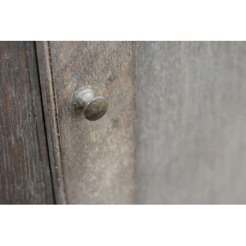 267 - Small antique oak corner cupboard