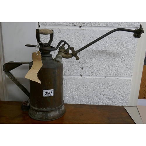 297 - Brass 1940's garden sprayer