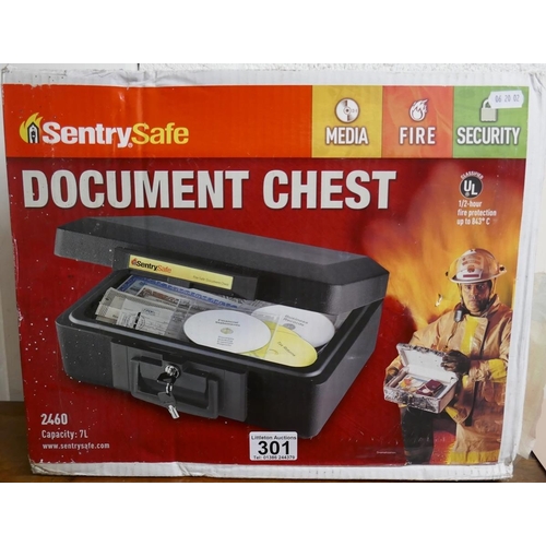 301 - Lockable document chest - Brand new in box