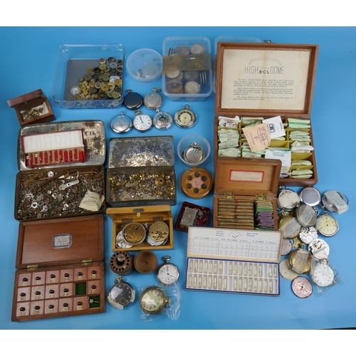 304 - Box of watch parts