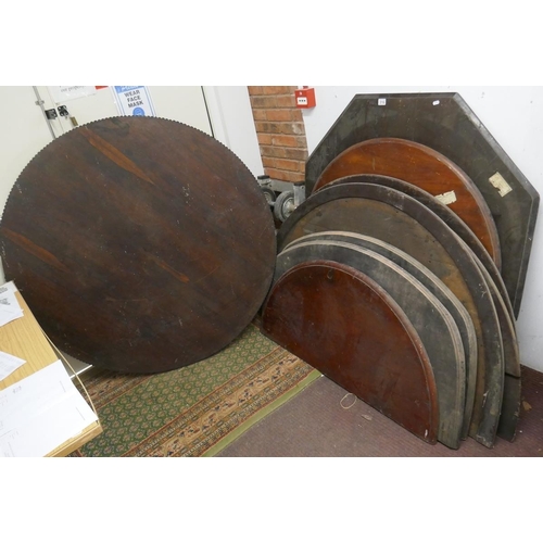 316 - Collection of table tops to include early rosewood example