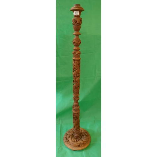 317 - Chinese carved standard lamp base