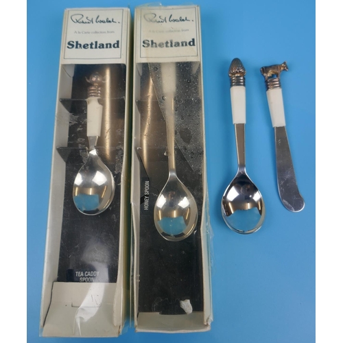 73 - Collection of Robert Welch Shetland spoons etc