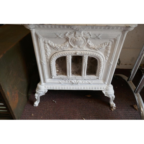 315 - Painted French cast iron stove