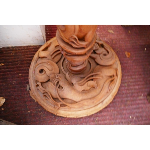 317 - Chinese carved standard lamp base