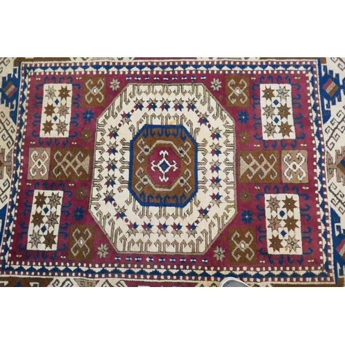 493 - Small eastern antique rug - Approx 160cm x 127cm