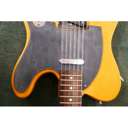 225 - Fender Telecaster style electric guitar with stand