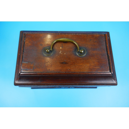 132 - Mahogany tea caddy