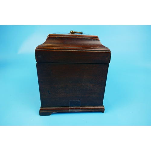 132 - Mahogany tea caddy