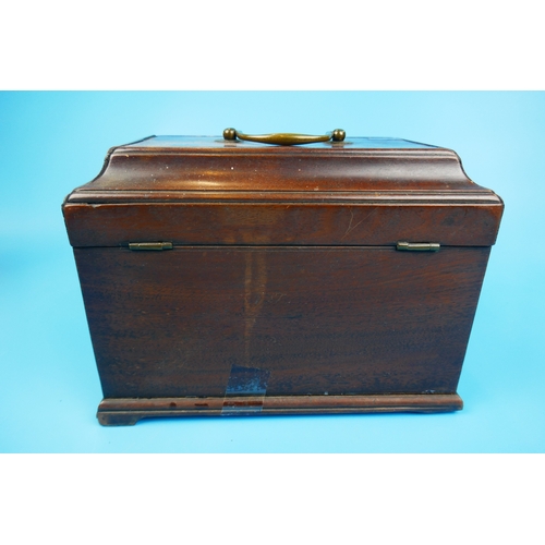 132 - Mahogany tea caddy