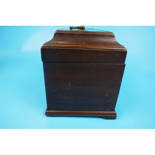 132 - Mahogany tea caddy