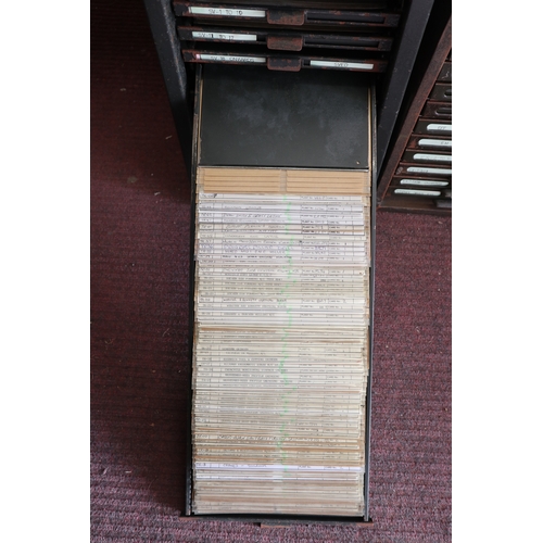 314 - 2 banks vintage filing drawers