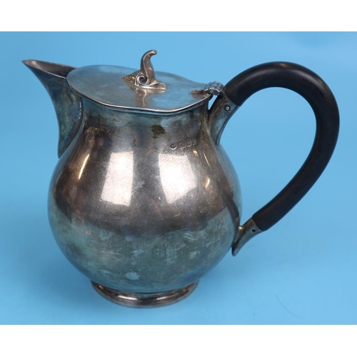 21 - Hallmarked silver lidded jug - Approx gross weight 435g