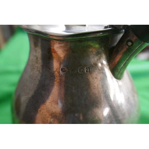 21 - Hallmarked silver lidded jug - Approx gross weight 435g