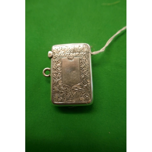 5 - Hallmarked silver vesta case - Makers mark T.H & Hallmarked silver & tortoise brush - Makers mark A.... 