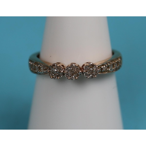 51 - Gold diamond set ring