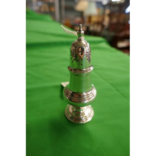 7 - Hallmarked silver posy holder & 2 powder shakers - Approx gross weight 148g