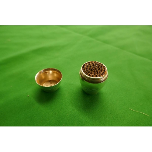 7 - Hallmarked silver posy holder & 2 powder shakers - Approx gross weight 148g