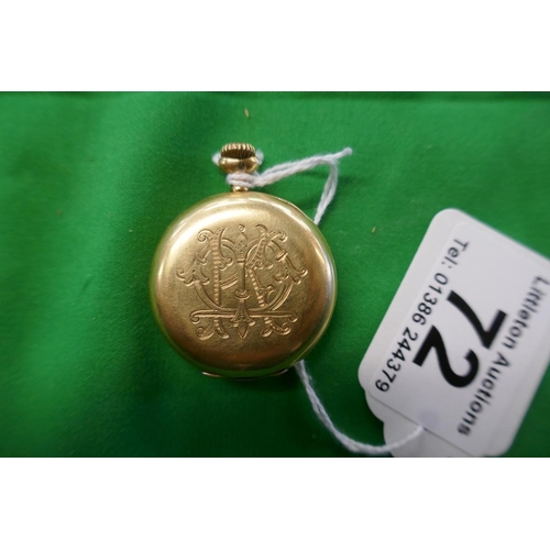 72 - Omega 18ct gold pocket watch