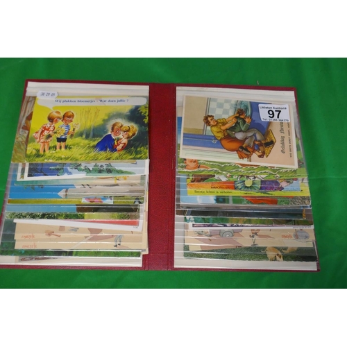97 - Humorous vintage postcard album