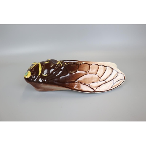 107 - 5 French ceramic Cicada wall pockets