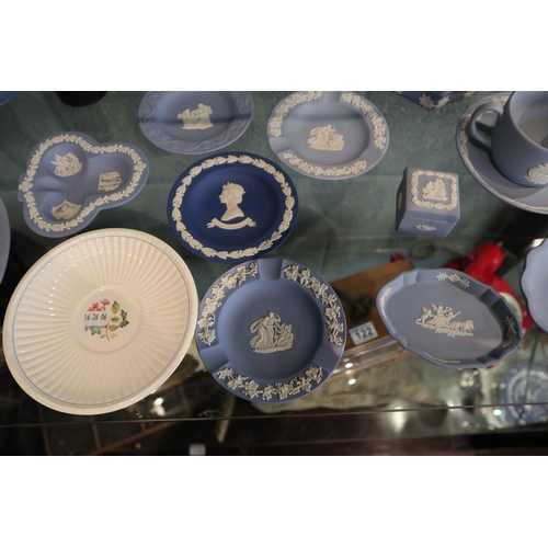 124 - Collection of blue Wedgwood Jasperware