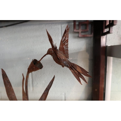 126 - Metal figure of hummingbird A/F - Approx H: 40.5cm