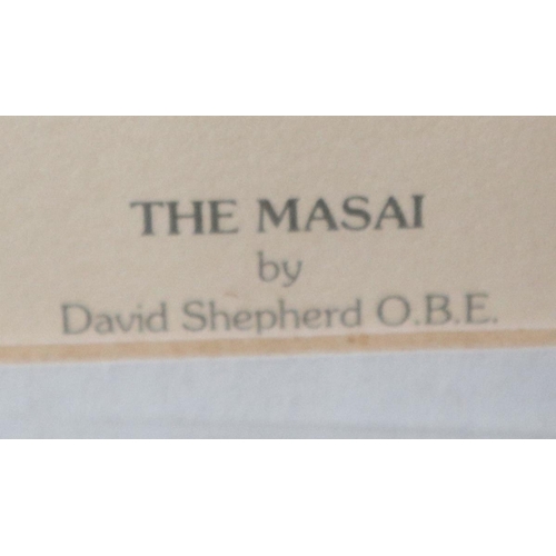 217 - L/E signed David Shepherd print - The Masai