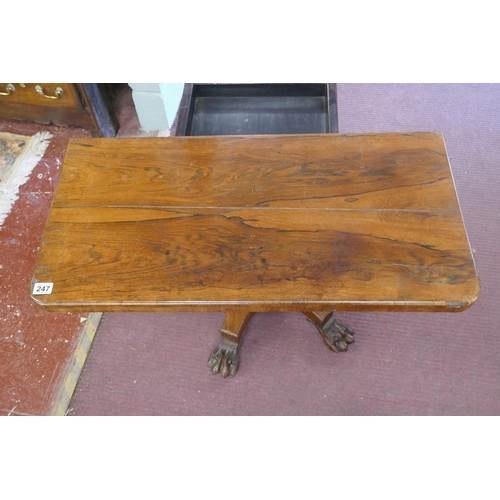 247 - Regency Rosewood card table