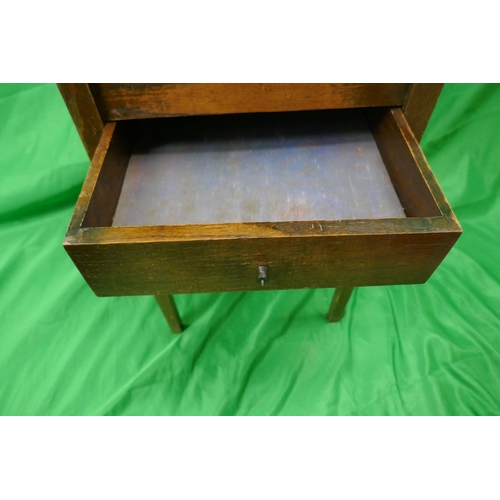 264 - Oak sewing box