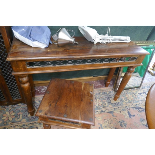 336 - 4 pieces of Indian hardwood furniture