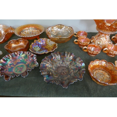 338 - Large collection of carnival glass