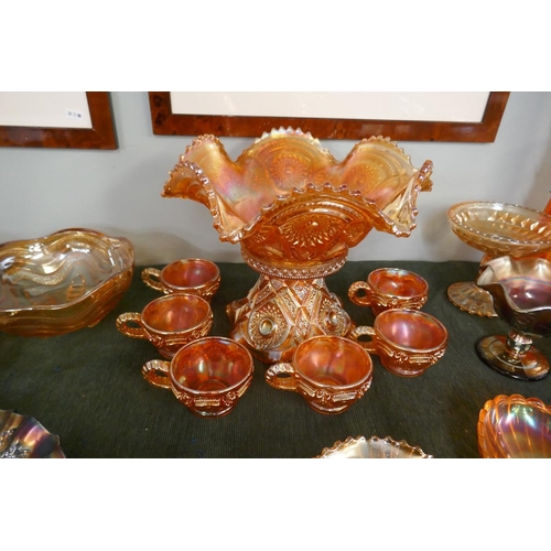 338 - Large collection of carnival glass