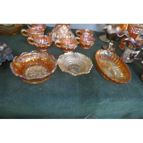 338 - Large collection of carnival glass