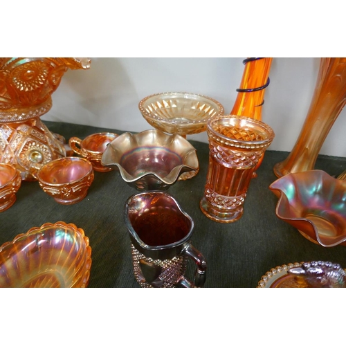 338 - Large collection of carnival glass