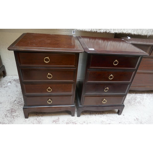 353 - Pair of stag bedside chests