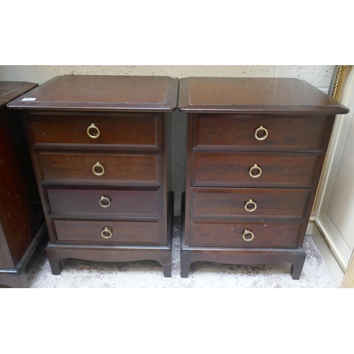 355 - Pair of stag bedside chests