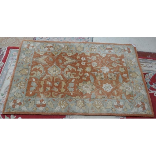 359 - Chinese floral rug - Approx 188cm x 102cm