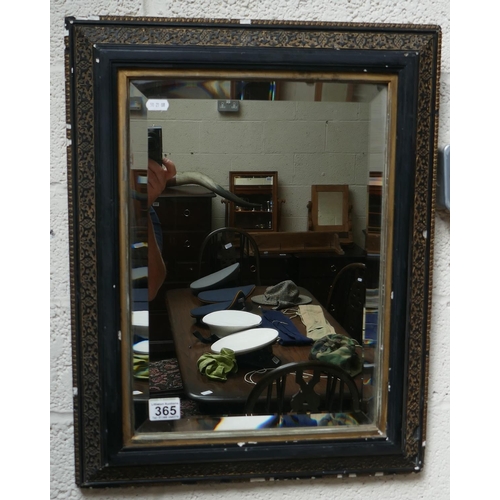 365 - Antique bevelled glass mirror