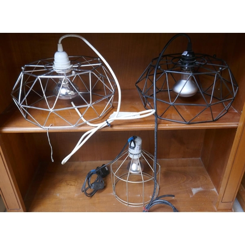 371 - 3 squirrel cage lamps