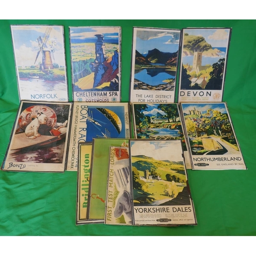 382 - Collection of mostly railway posters