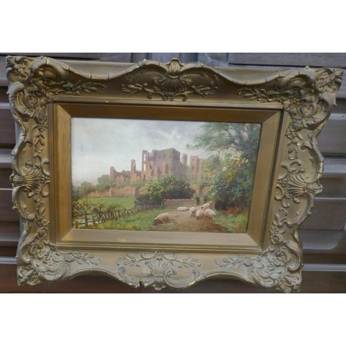 389 - Arthur Varney - Oil on canvas - Kenilworth castle - Circa 1880