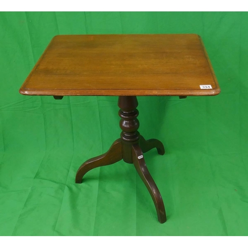 394 - Oak tilt top tripod table