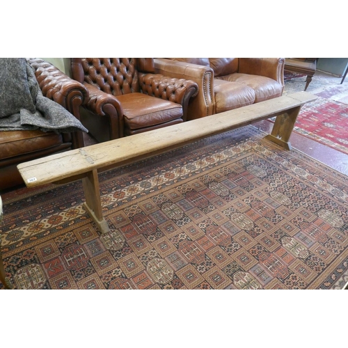 397 - Antique rustic bench - Approx L: 268cm