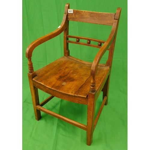 402 - Antique elm armchair