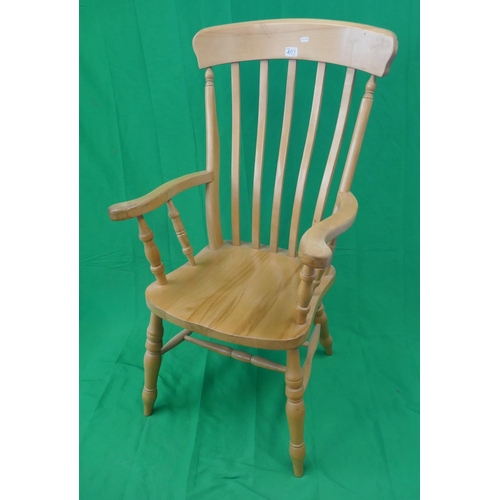 403 - Over sized slat back kitchen armchair