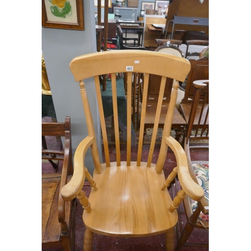 403 - Over sized slat back kitchen armchair