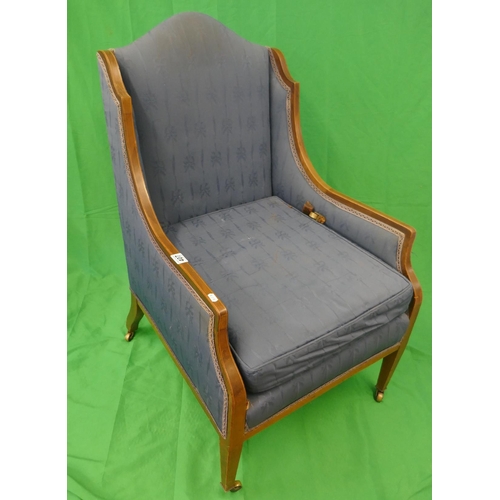 407 - Antique inlaid armchair