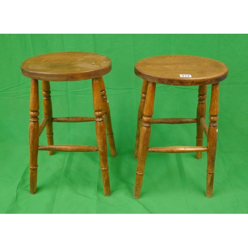 414 - Pair of oval seated stools